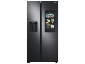 Samsung RS22T5561SG 22 cu. ft. Counter Depth Side-by-Side Refrigerator with Touch Screen Family Hub™ in Black Stainless Steel