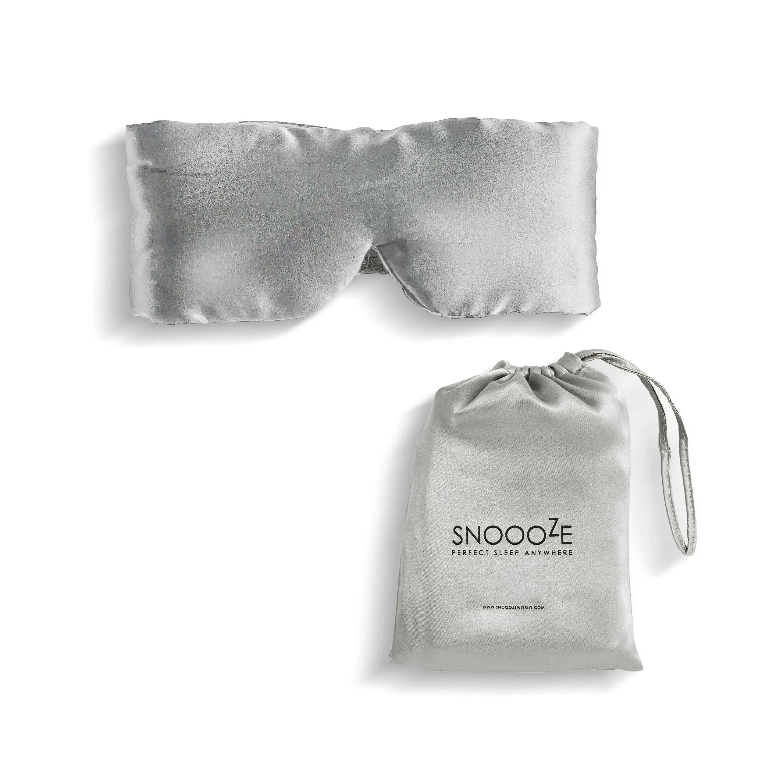 Silk Velcro Eye Mask, Grey