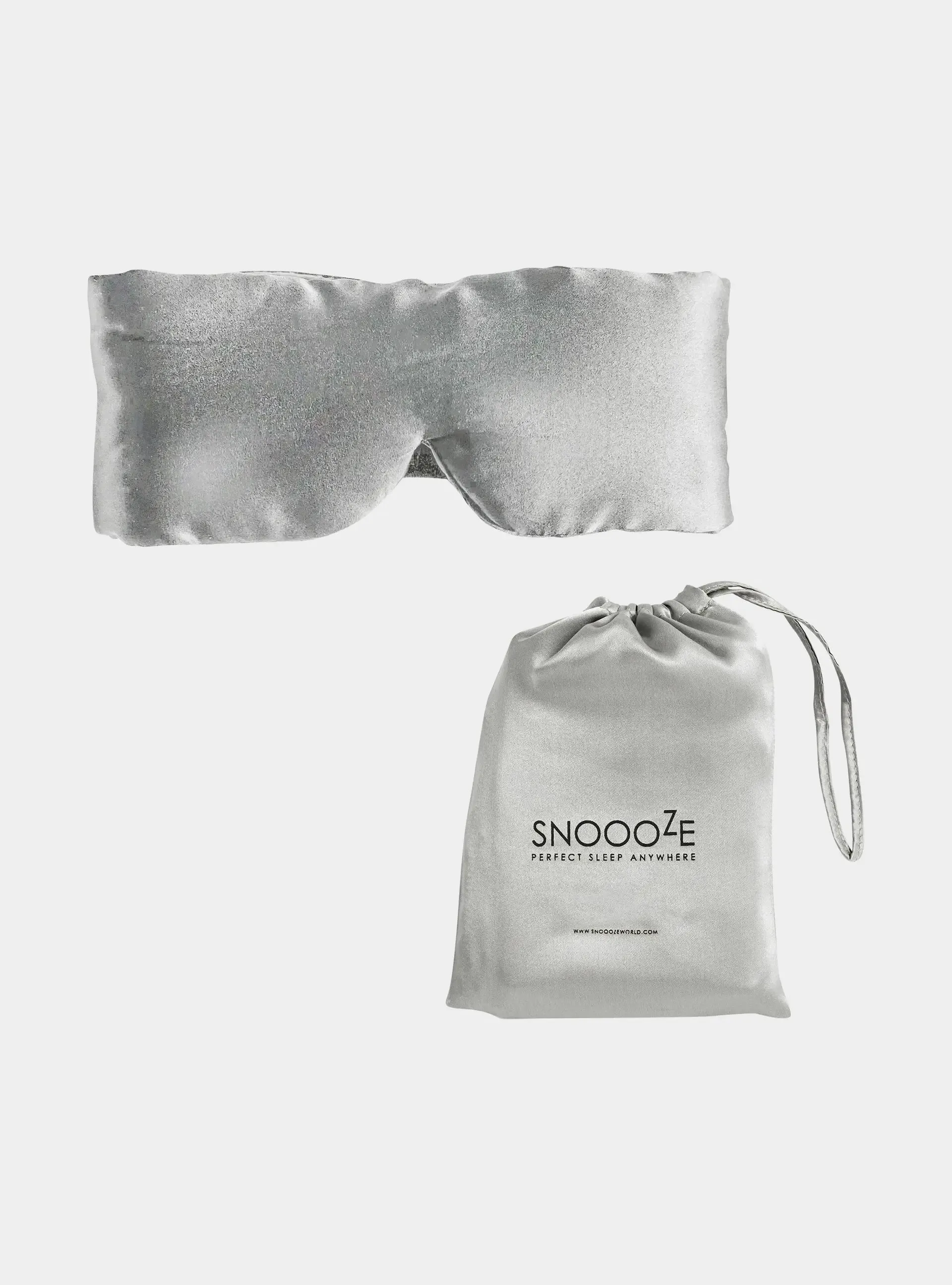 Silk Velcro Eye Mask, Grey
