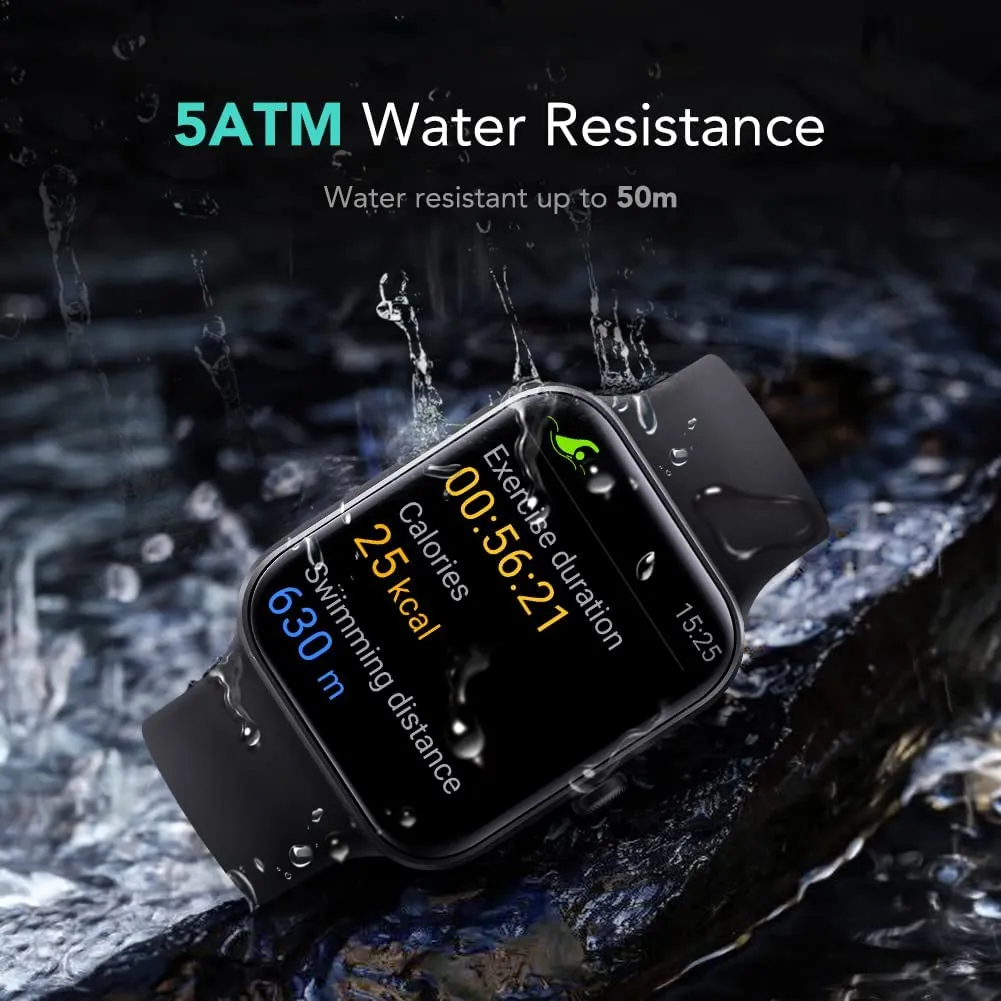 SKG Smart Watch Fitness Tracker with 5ATM Swimming Waterproof