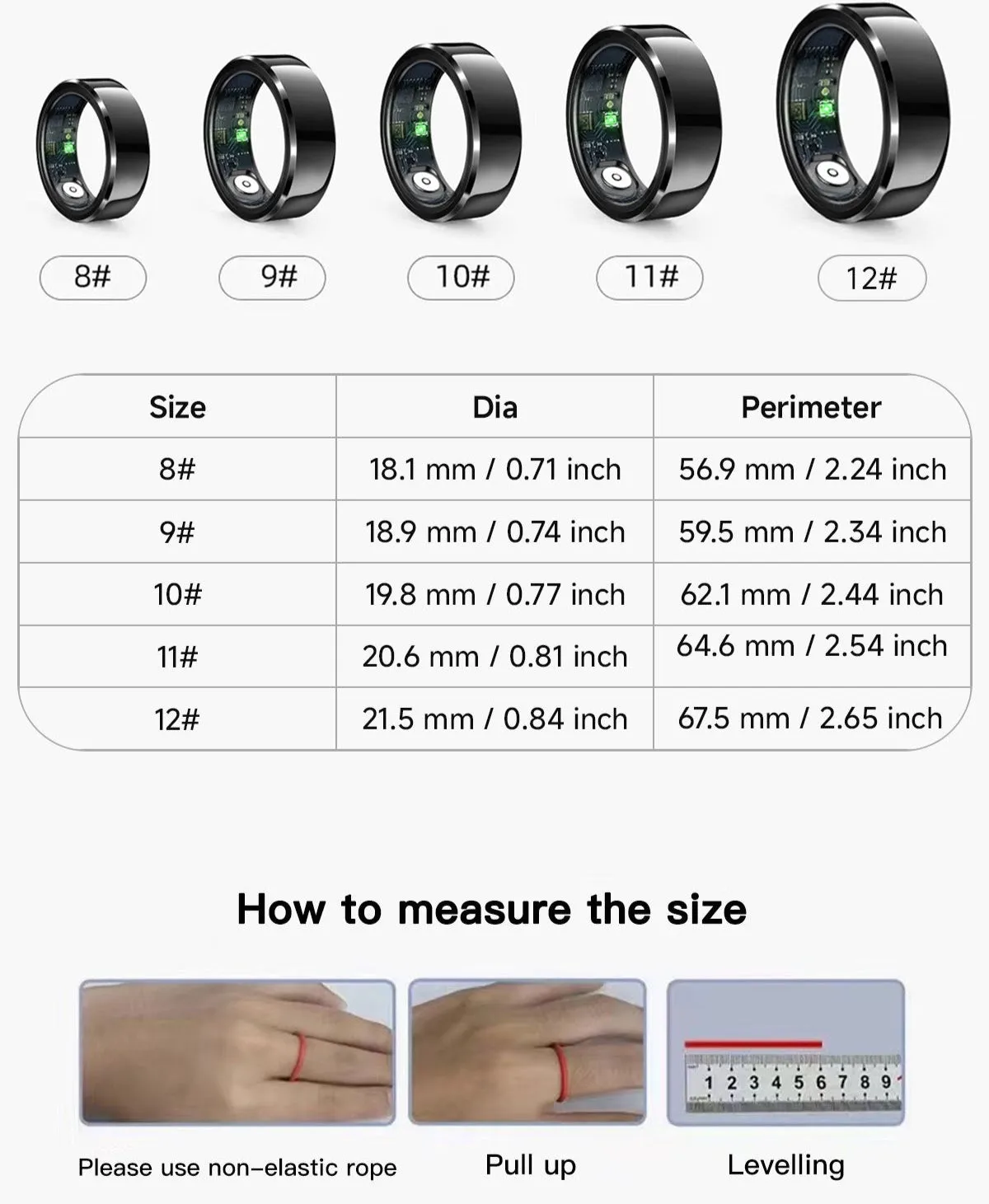 Smart Ring Health & Fitness Tracker