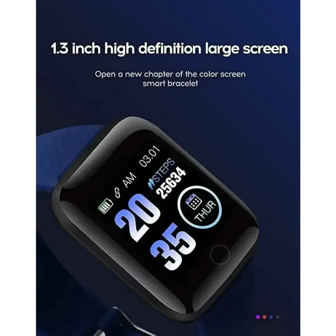 Smart Watch - ID116 Plus Smart Bracelet Fitness Tracker Color Screen Smartwatch Heart Rate Blood Pressure Pedometer Sleep Monitor