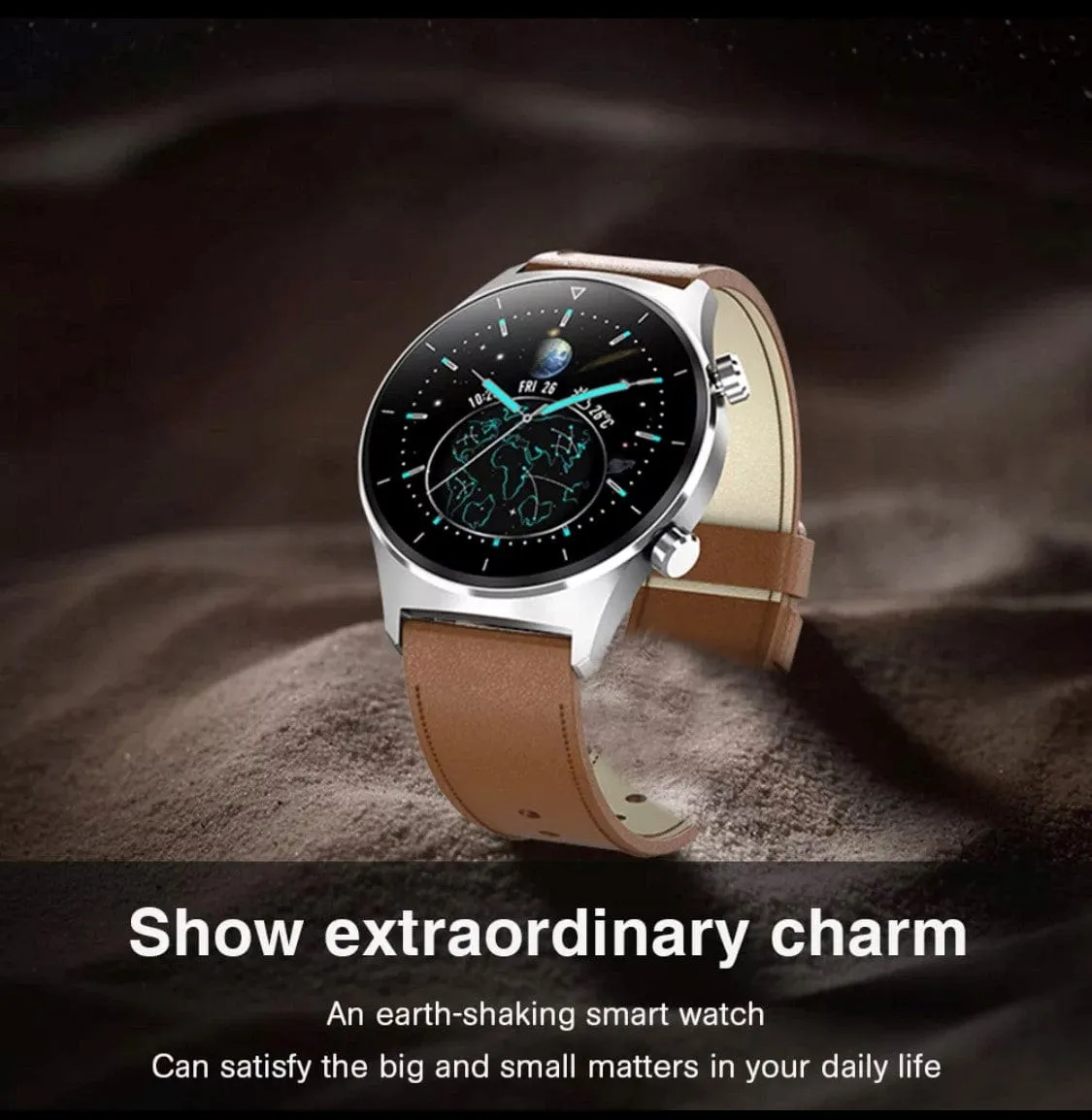 SMARTOBY Pro  Men Smartwatch Black Steel & Black  Silicon