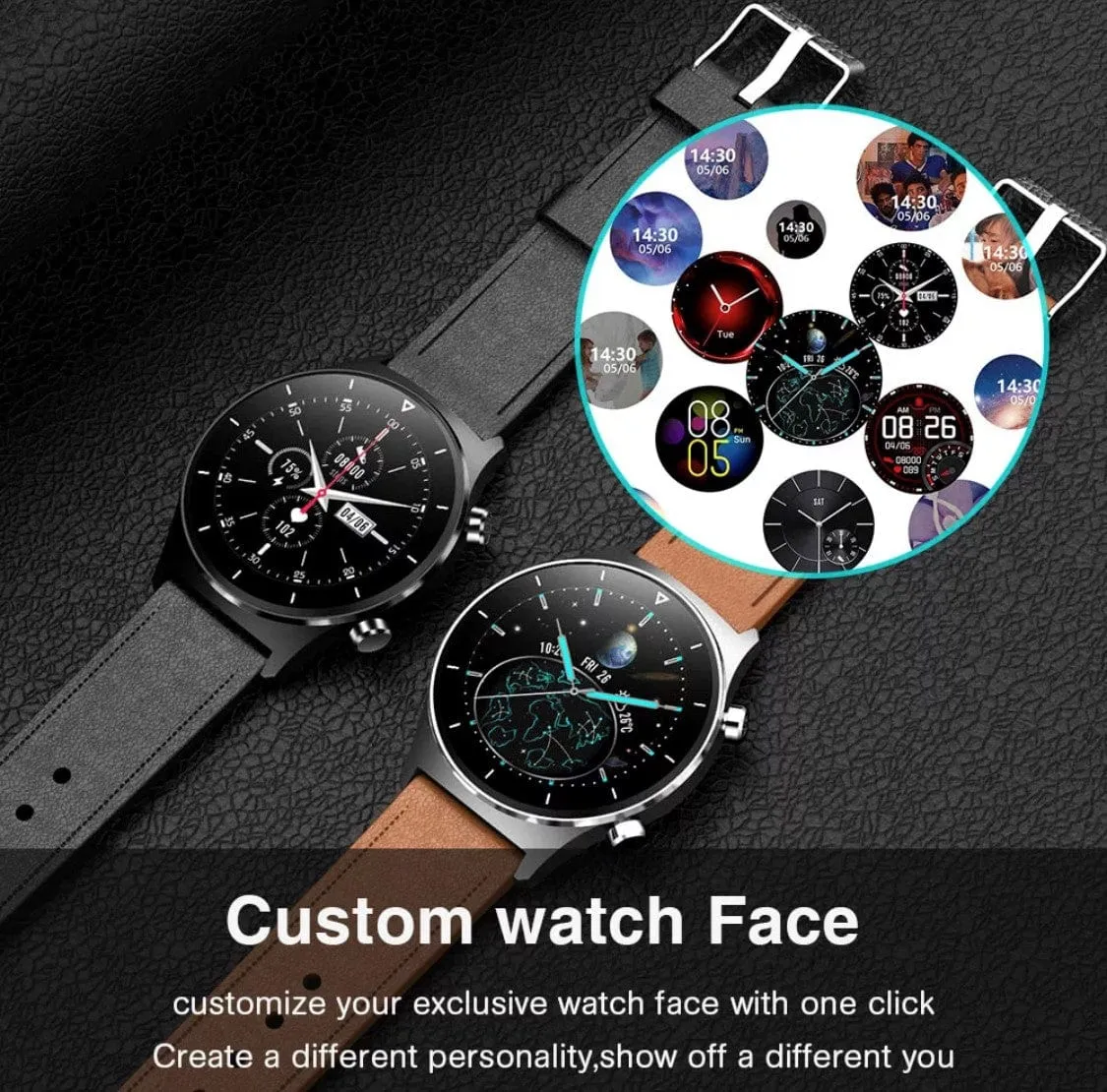 SMARTOBY Pro  Men Smartwatch Black Steel & Black  Silicon