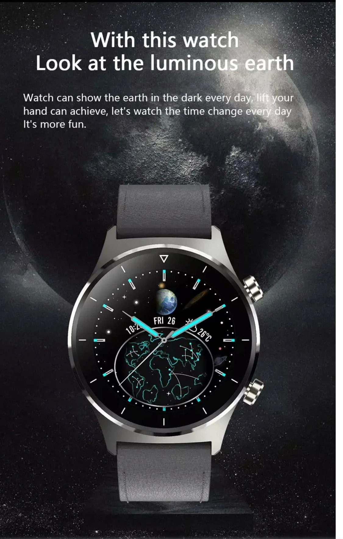 SMARTOBY Pro  Men Smartwatch Black Steel & Black  Silicon
