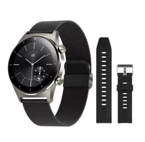 SMARTOBY Pro  Men Smartwatch Black Steel & Black  Silicon