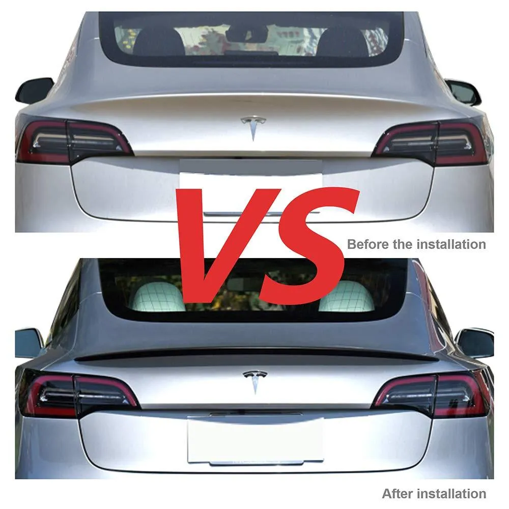 Tesla Model 3 Performance Tail Wing Rear Trunk Lid Carbon Fiber Spoiler