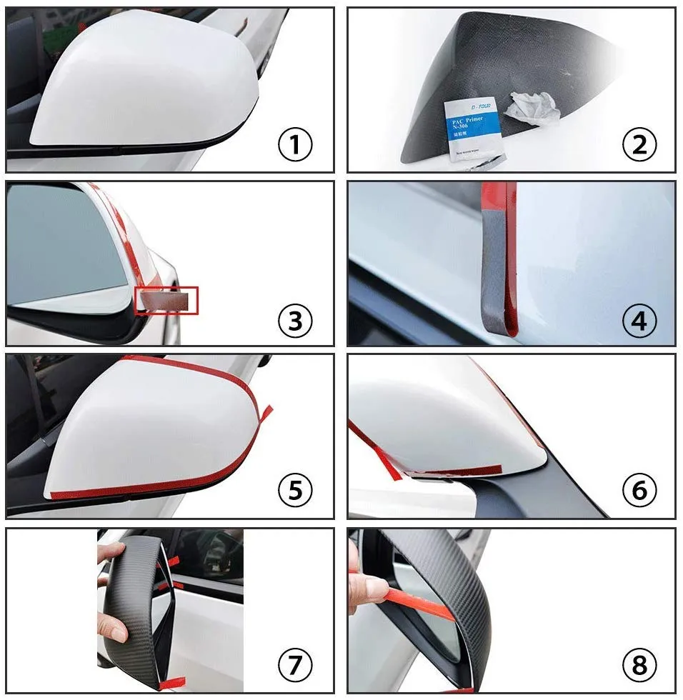 Tesla Model 3 Real Carbon Fiber Side Mirror Covers