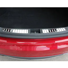 Tesla Model S Rear Trunk Bumper Chrome Sill Insert