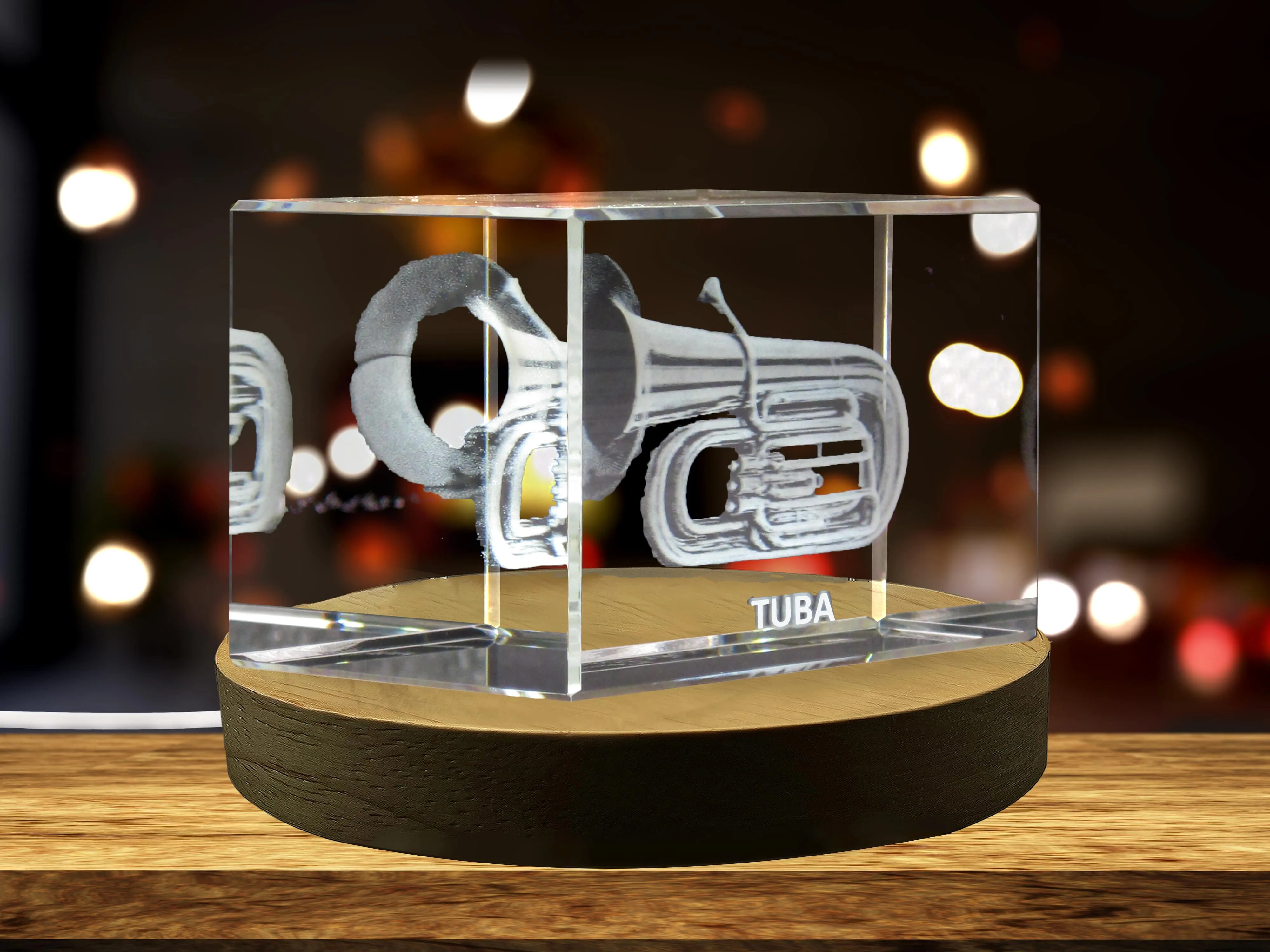 Tuba 3D Engraved Crystal 3D Engraved Crystal Keepsake/Gift/Decor/Collectible/Souvenir