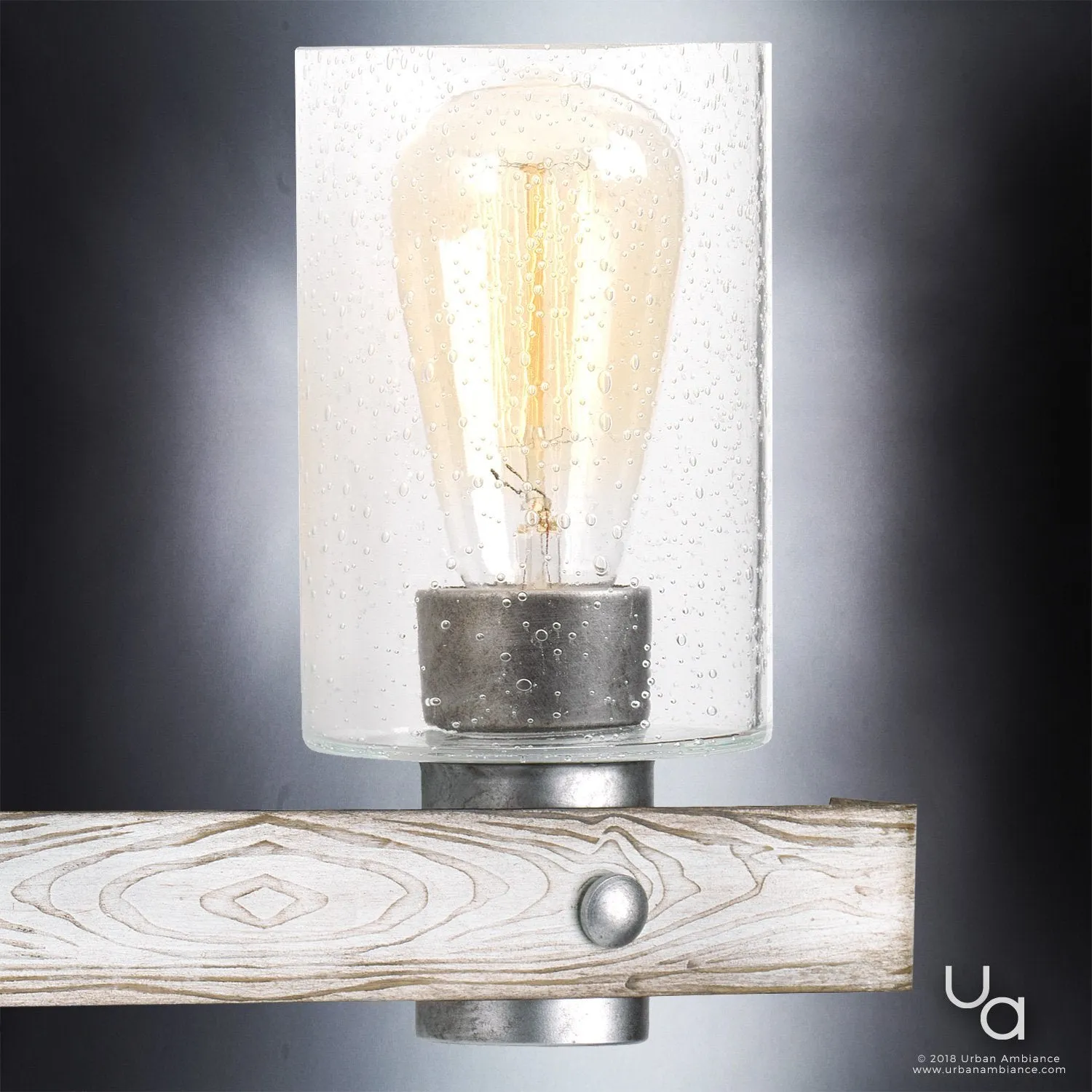 UHP2485 Modern Farmhouse Bath Fixture, 8-1/2"H x 24"W, Galvanized Steel Finish, Adelaide Collection