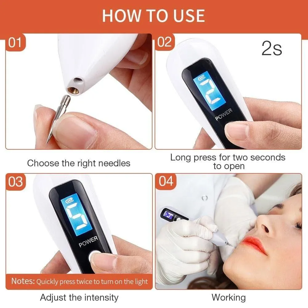 Upgraded 9 Level LCD Dark Spot, Tattoo Laser Remover